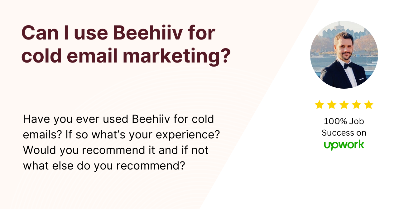 Can I use Beehiiv for cold email marketing