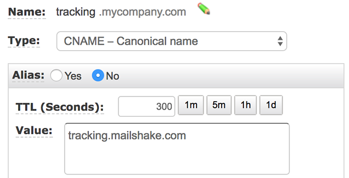 Mailshake Custom Tracking Domain